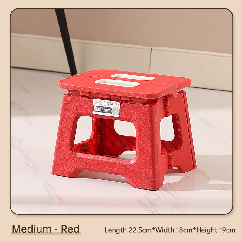 Extra Large Folding Step Stool | Portable Heavy-Duty Plastic Stool for Home, Kitchen & Outdoor Use