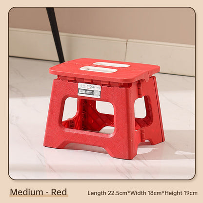 Extra Large Folding Step Stool | Portable Heavy-Duty Plastic Stool for Home, Kitchen & Outdoor Use