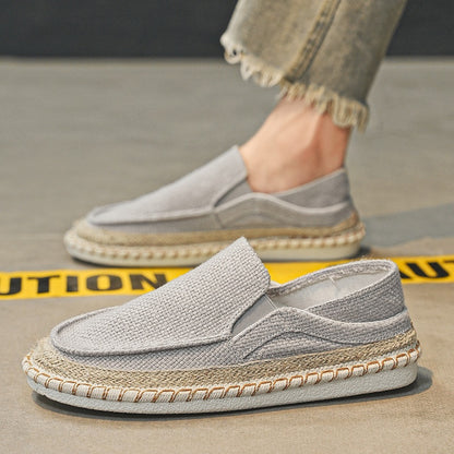 Men's Casual Breathable Espadrille Loafers - Lightweight Canvas Slip-On Shoes