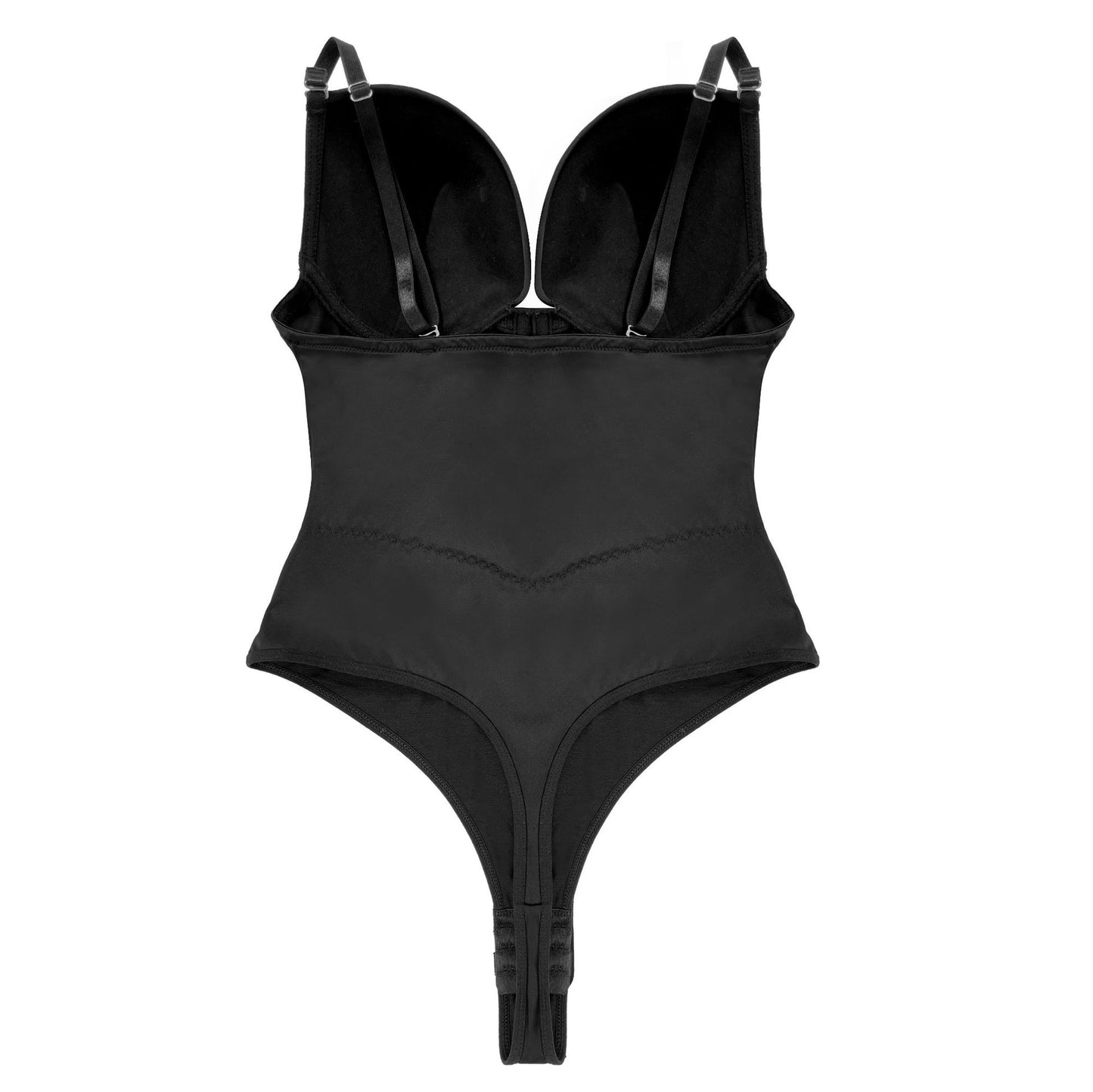 Deep V Backless Shapewear Bodysuit - Tummy Control Thong Shaper