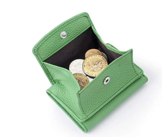 Slim Genuine Leather RFID Wallet with Money Clip and Card Slots