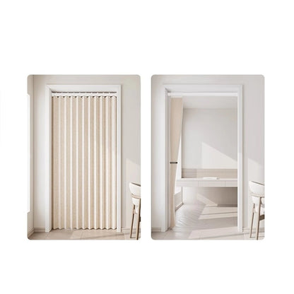 Folding Pleated Curtains for Windows - No Punching Installation