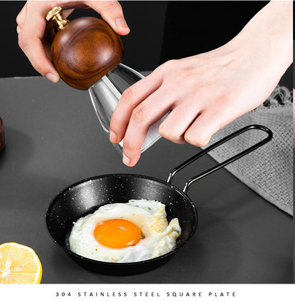 Portable Outdoor Folding Handle Frying Pan - Non-Stick Stainless Steel Skillet for Camping, Picnic & Home Kitchen (Compact Design)