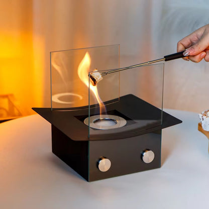 Portable Desktop Alcohol Fireplace - Indoor & Outdoor Real Flame Tabletop Fire Pit