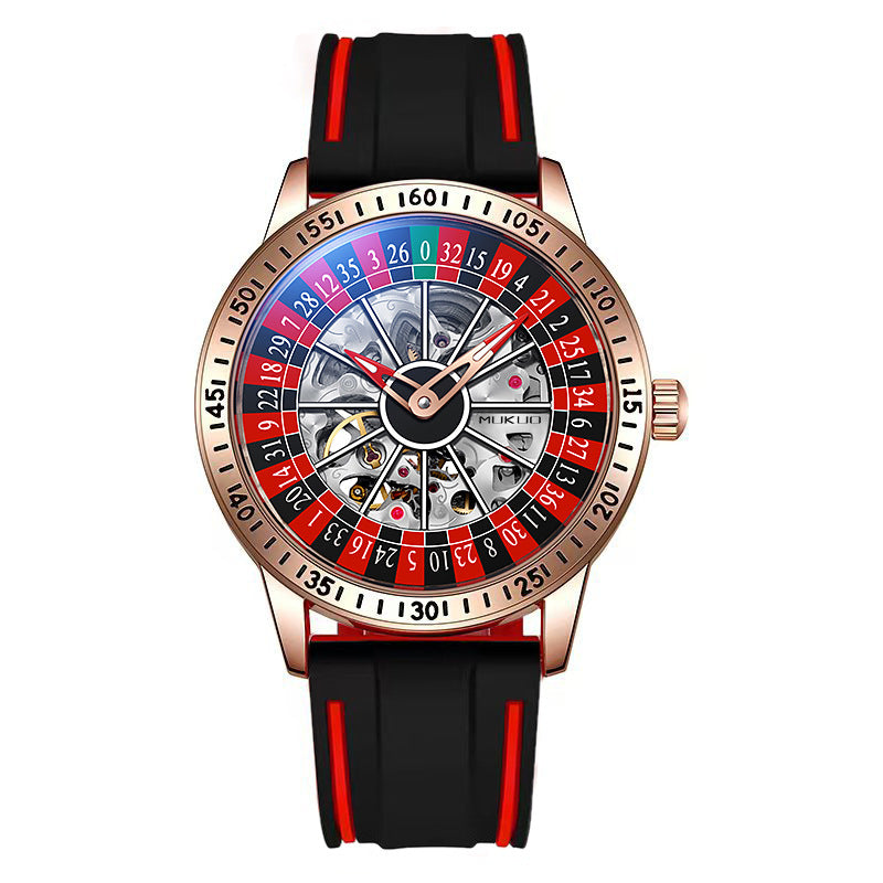 Luxury Gamble Plate Mechanical Men's Watch - Waterproof Luminous Trendy Sports Watch