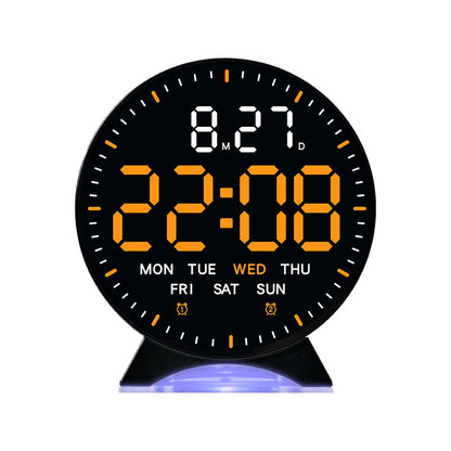 LED Digital Alarm Clock with Custom Jump-Second Display | Auto-Dimming USB Desk Clock with Ambient Light