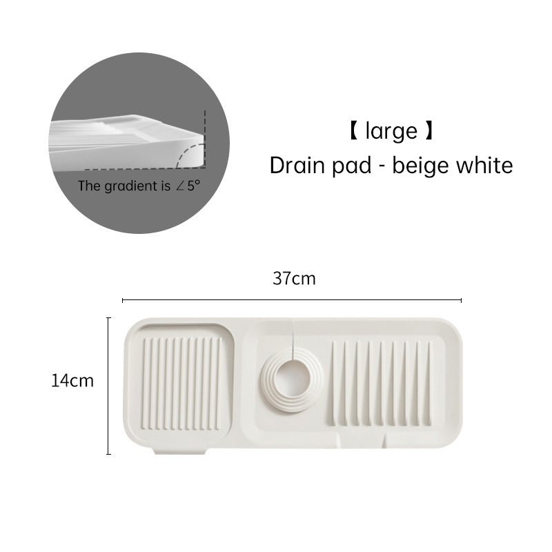 Silicone Faucet Drain Pad - Anti-Splash Kitchen Countertop Sink Mat