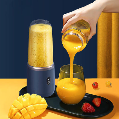 Portable 6-Blade Rechargeable Electric Juicer and Smoothie Blender Cup