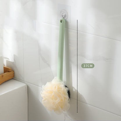 2-in-1 Long Handle Bath Brush with Loofah – Japanese Style Back Scrubber for Shower & Exfoliation