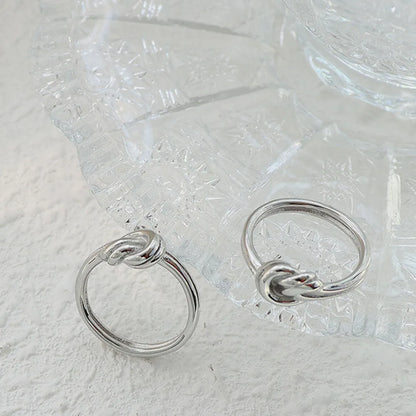 Minimalist Titanium Steel Love Knot Ring