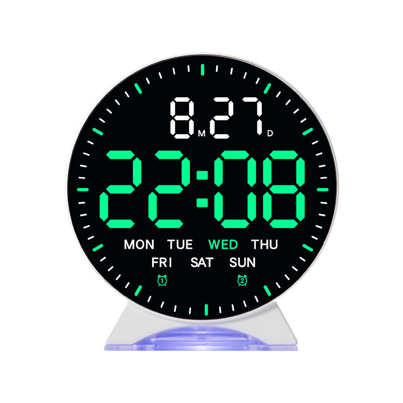 LED Digital Alarm Clock with Custom Jump-Second Display | Auto-Dimming USB Desk Clock with Ambient Light