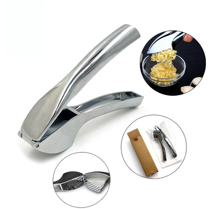 Manual Zinc Alloy Garlic Press and Squeezer Kitchen Gadget