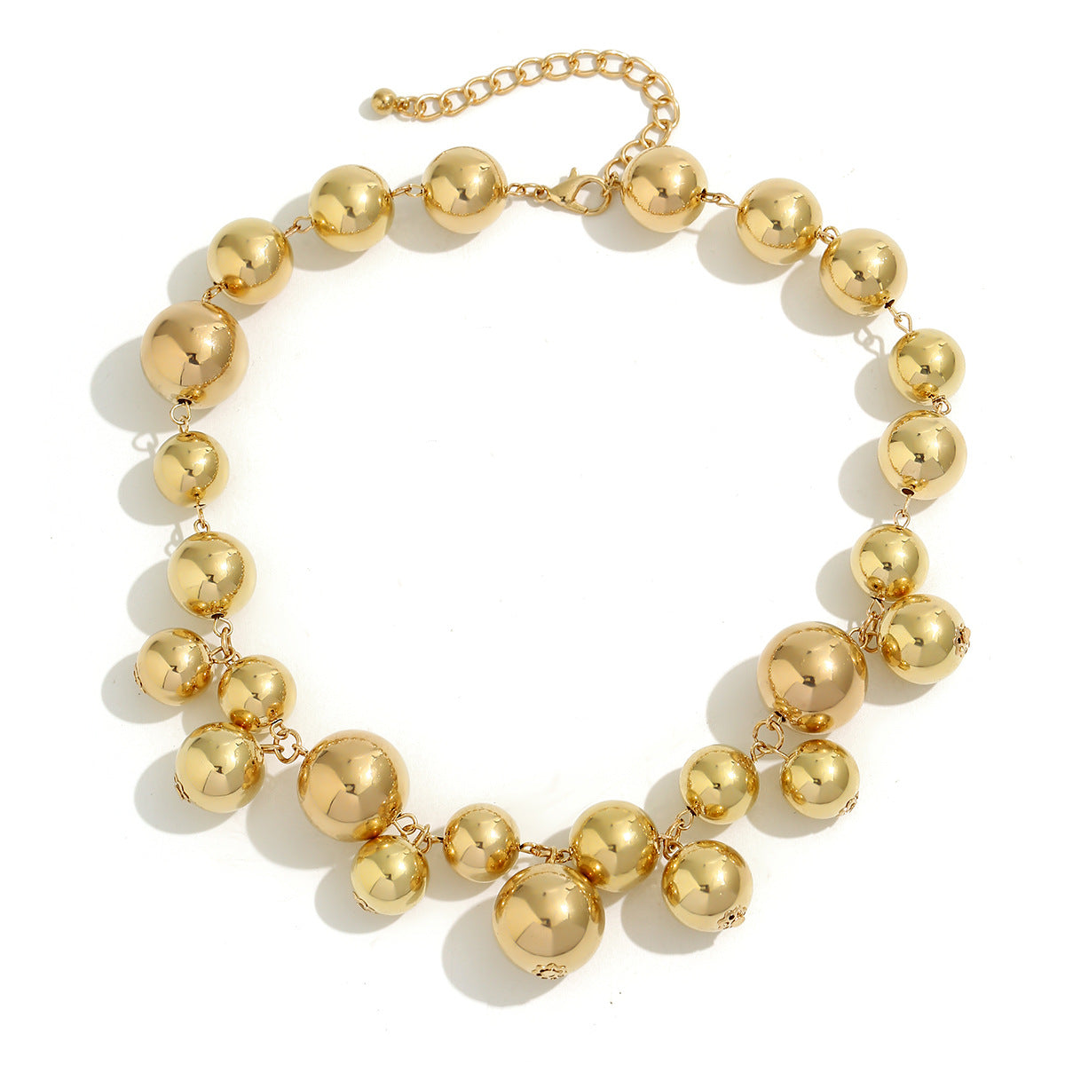 Statement Chunky Faux Pearl Necklace & Bracelet Set