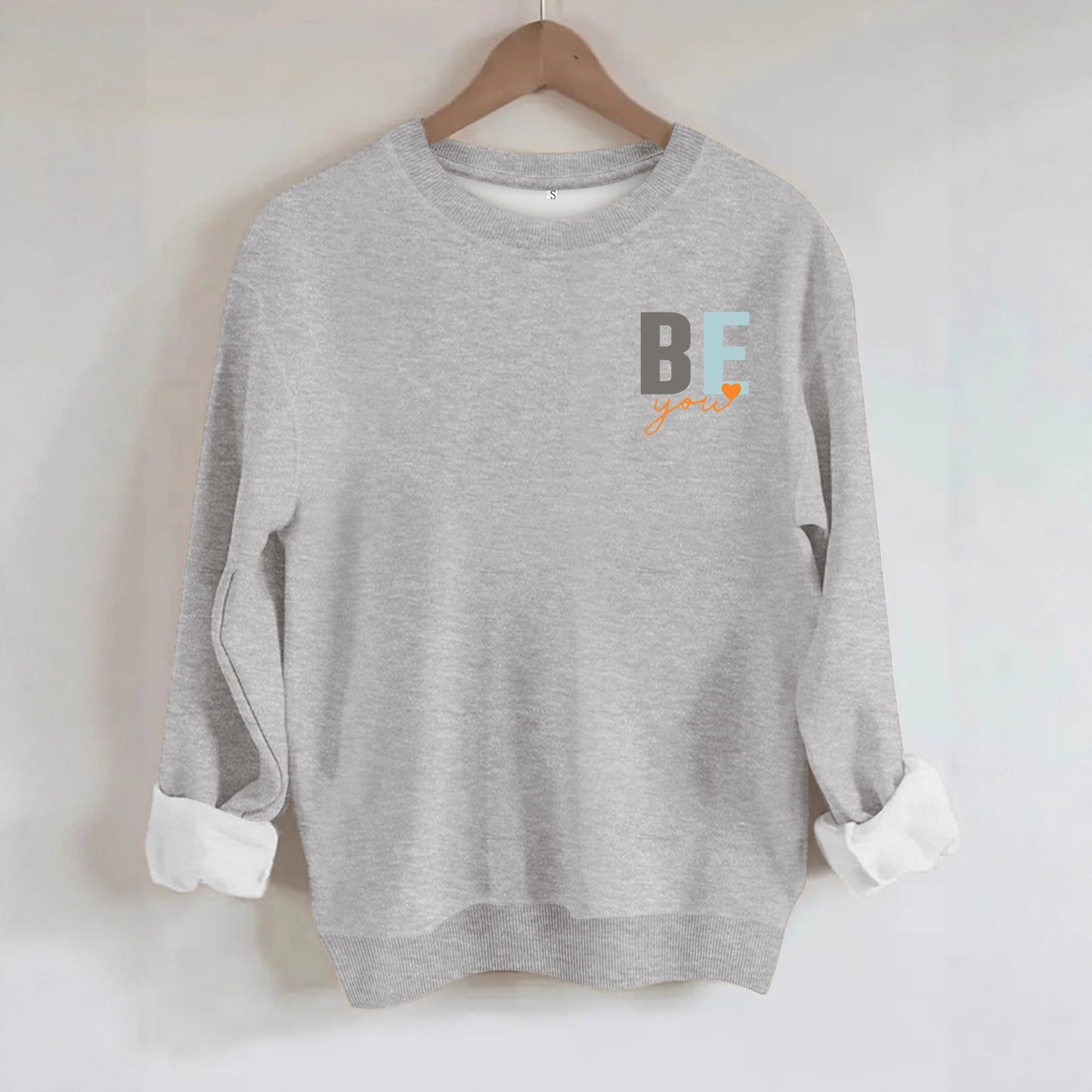 Letter love pattern printed hoodie