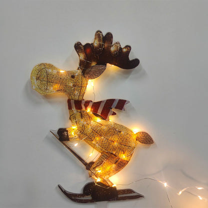 Festive LED Skiing Reindeer Decoration for Lawn, Tree & Home Decor