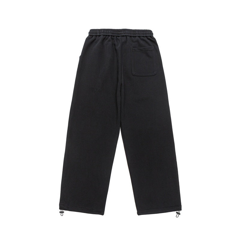 Unisex Loose Fit Sweatpants with Drawstring and Large Letter Print