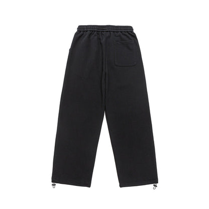 Unisex Loose Fit Sweatpants with Drawstring and Large Letter Print