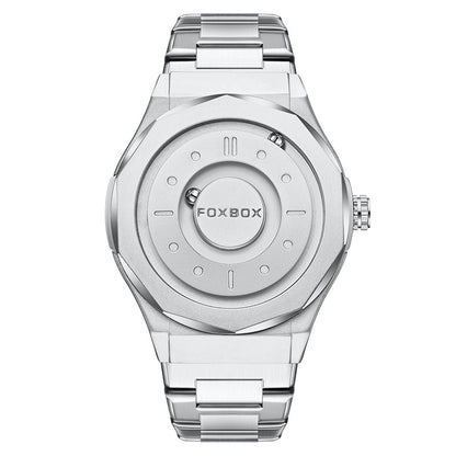 FOXBOX Men's High-Tech Magnetic Levitation Concept Watch (All Black).