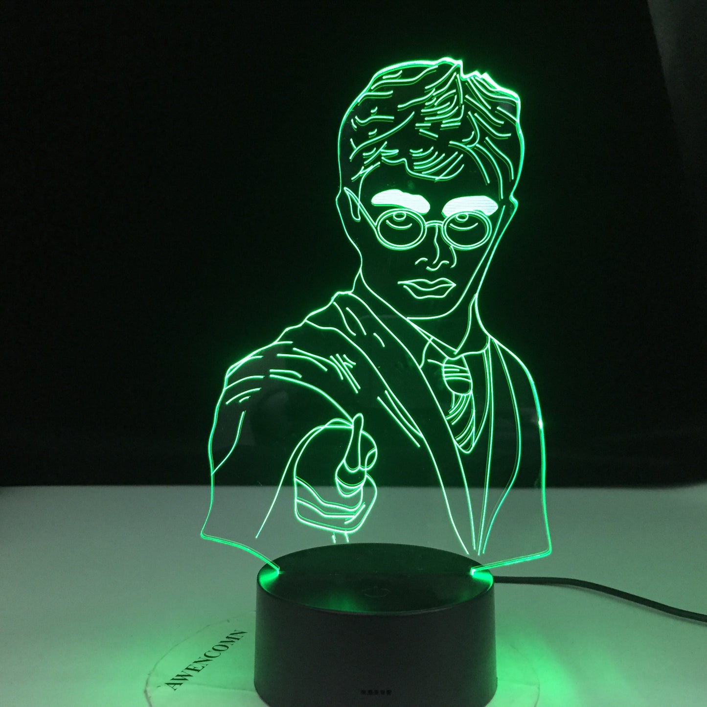 Harry Potter 3D Illusion Night Light - Multi-Color LED Touch Lamp with Remote Control