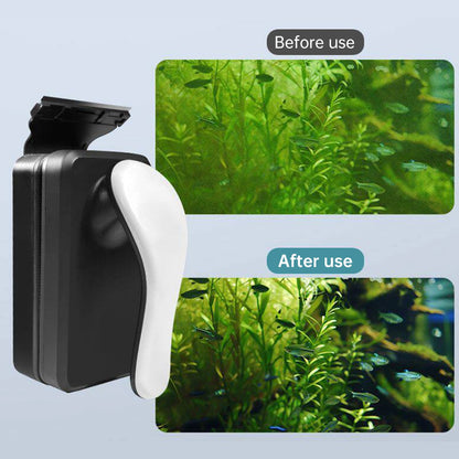 Professional Magnetic Glass Cleaner with Stainless Steel Scraper for Fish Tanks