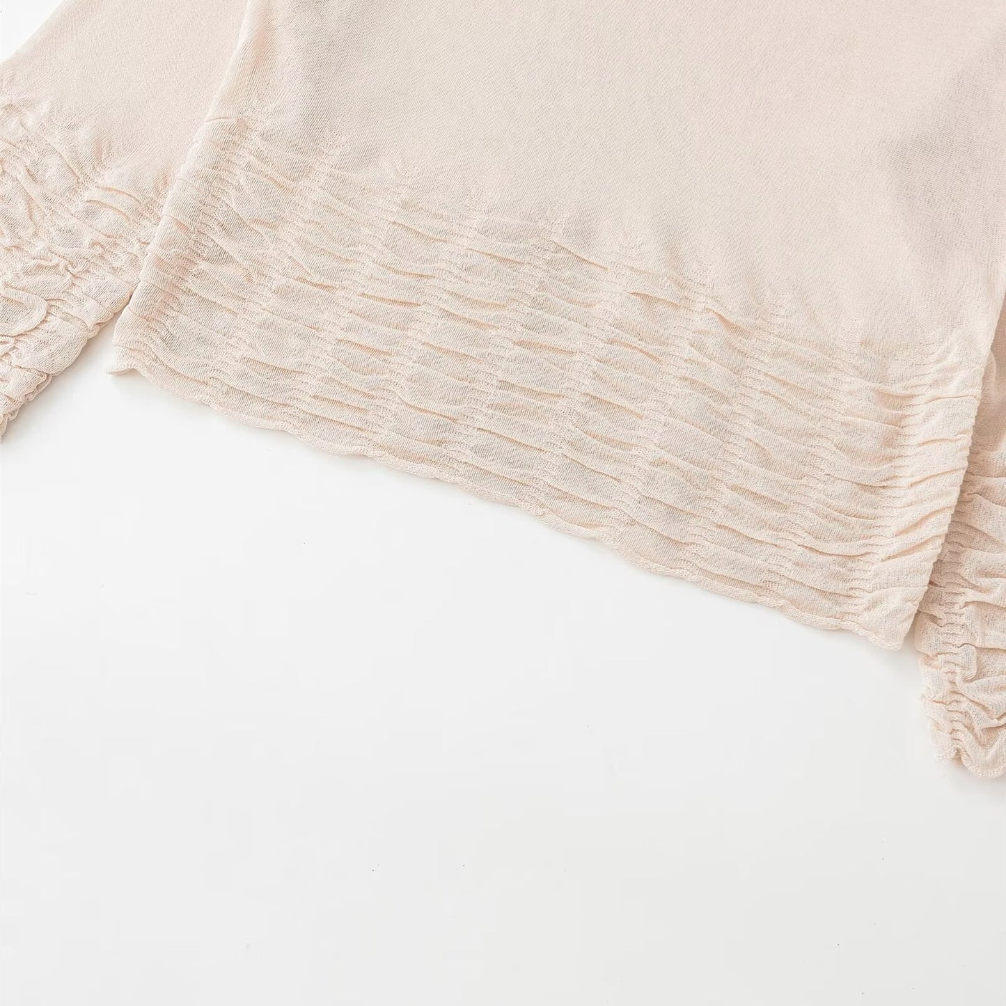 Elegant French Round Neck Honeycomb Knitted Sweater - Soft Texture Long Sleeve Pullover for Women