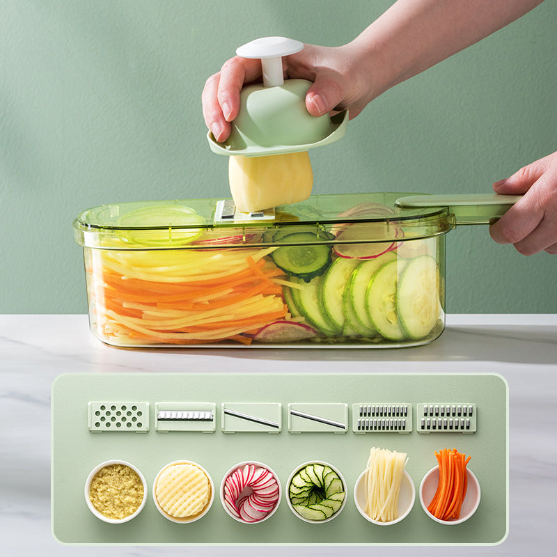Multifunctional Vegetable Cutter with Drain Basket