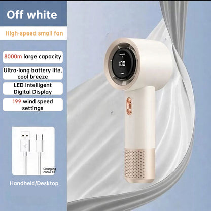 Handheld High Speed Mini Portable Fan | 199 Level Adjustable Personal Coole