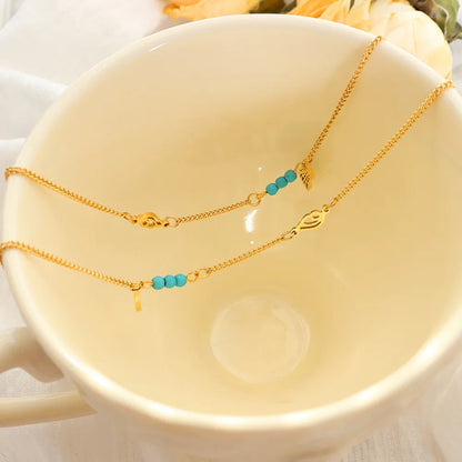 Elegant Titanium Steel Wing Shape Charm Anklet Bracelet