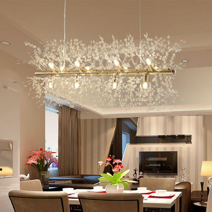 Modern Nordic Dandelion Chandelier - Luxury Crystal Fireworks Pendant Light for Bedroom & Living Room