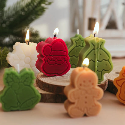 4Pcs Christmas Scented Candle Set – Santa Claus, Snowman & Elk Aromatherapy Candles for Festive Decor & Gifting