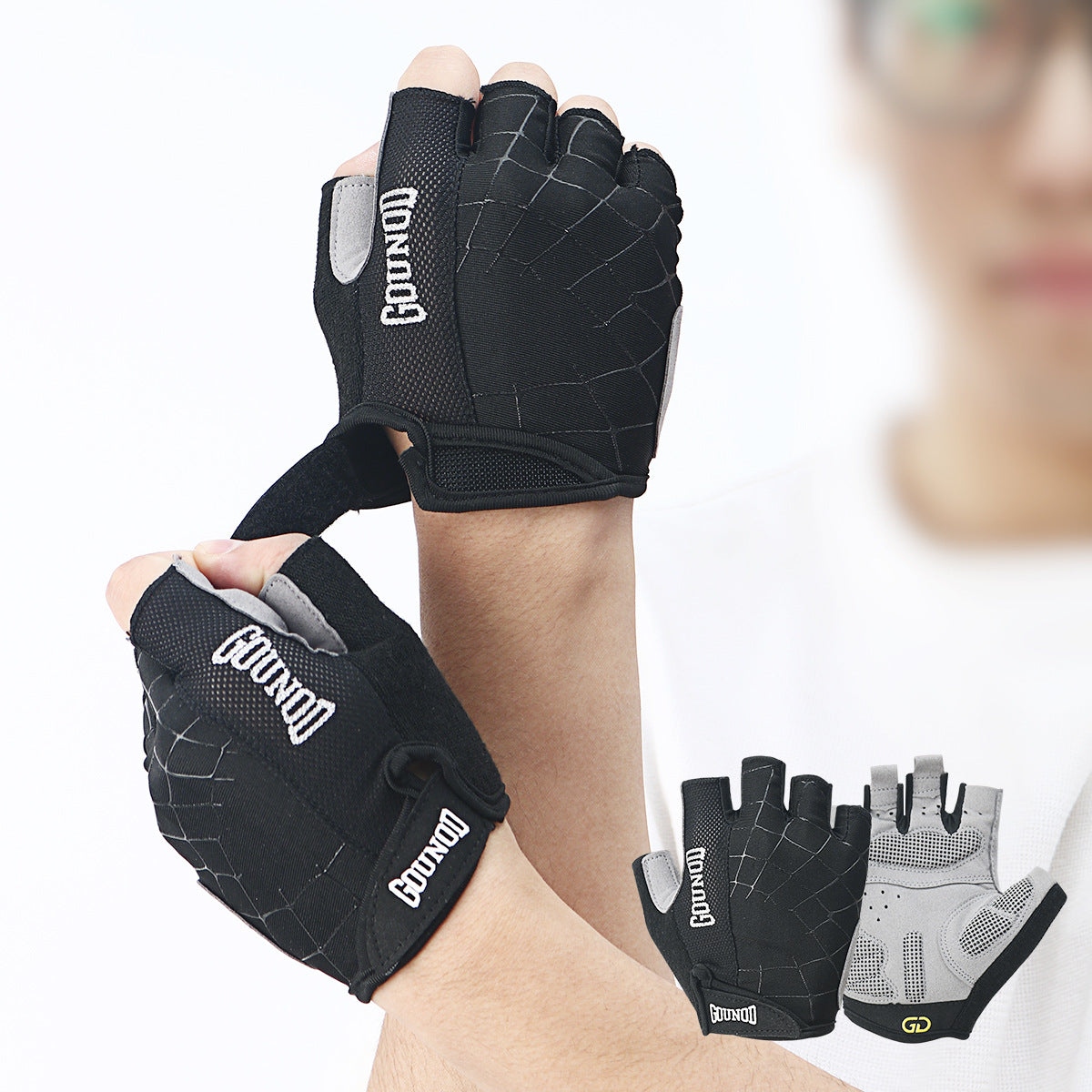 Spider Web Fitness Gloves with Thickened Anti-Slip Palm - Wear-Resistant Sports Gear
