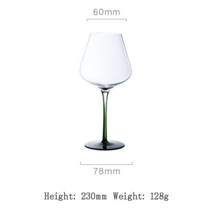 Luxury Lead-Free Crystal Wine Glass - Creative Colorful Stem Goblet Set