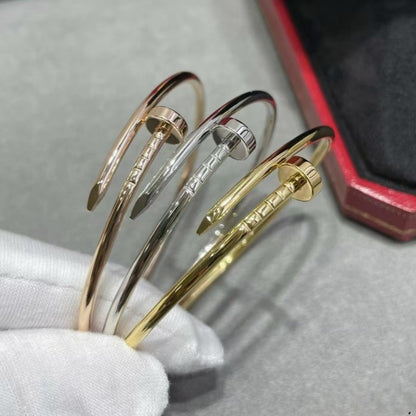 Unisex Fashion Nail Cuff Bracelet in Silver Tone