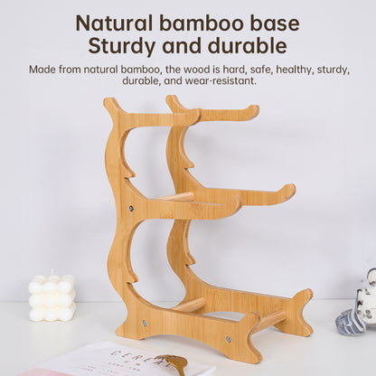 Elegant Double Layer Bamboo Fruit Bowl with Ventilation for Fresh Produce