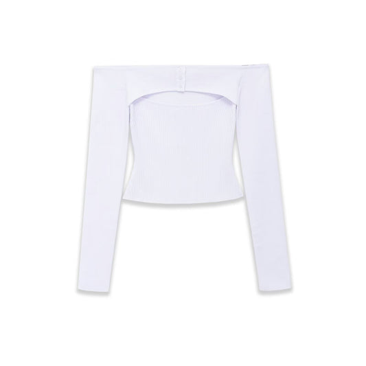 Trendy Hollow Out Knitted Bolero Shrug - Spicy Girl Style Adjustable Long Sleeve Crop Top