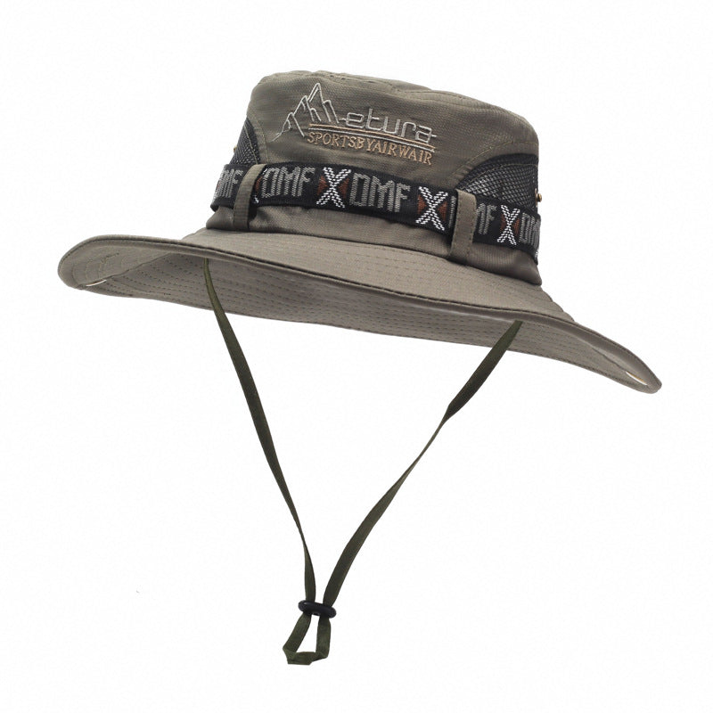 Men's Wide Brim Outdoor Bucket Hat - UV Sun Protection Fishing Cap