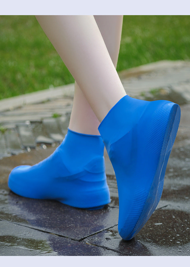 Reusable Anti-Slip Waterproof Silicone Rubber Rain Shoe Covers (Outdoor)