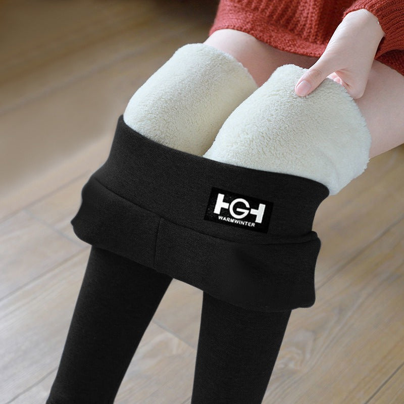 Ultra-Thick 500G Fleece Lined Cashmere Leggings - Ultimate Winter Warmth