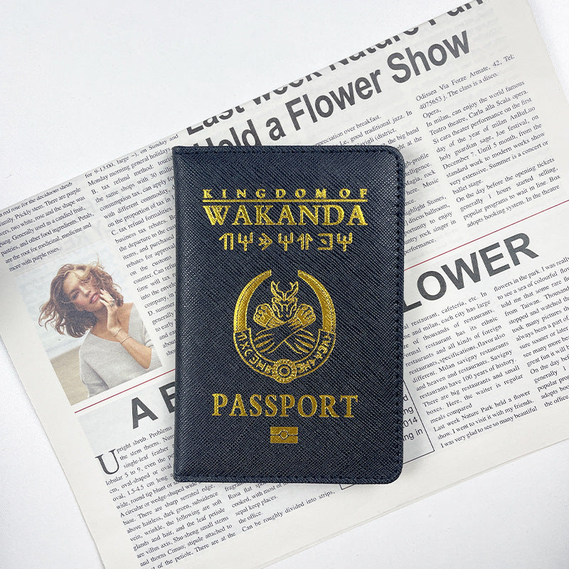 Hogwarts Magic School RFID Blocking Passport Cover - Cross Pattern PU Leather Travel Wallet