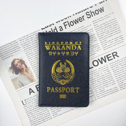 Hogwarts Magic School RFID Blocking Passport Cover - Cross Pattern PU Leather Travel Wallet