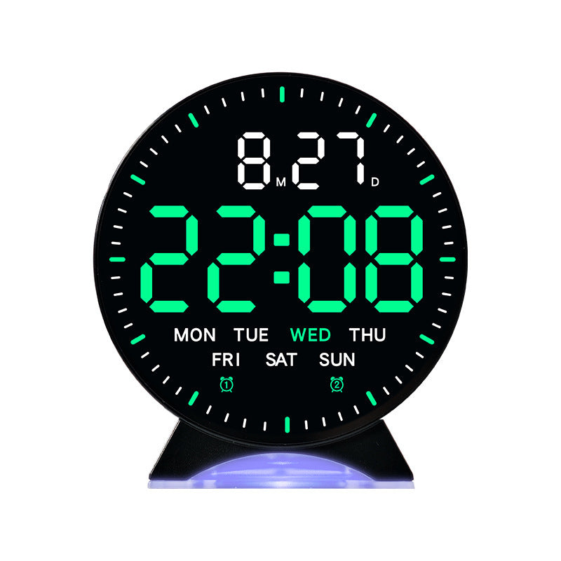 LED Digital Alarm Clock with Custom Jump-Second Display | Auto-Dimming USB Desk Clock with Ambient Light