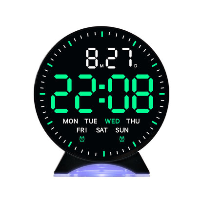 LED Digital Alarm Clock with Custom Jump-Second Display | Auto-Dimming USB Desk Clock with Ambient Light