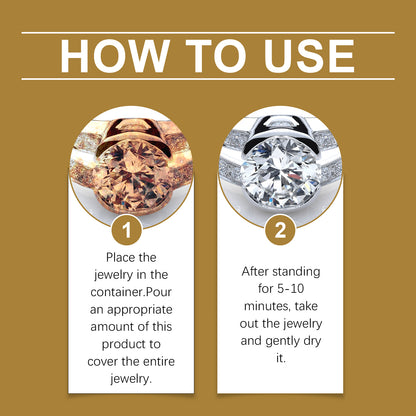 Instant Jewelry & Metal Cleaning Solution – Professional Diamond & Necklace Rust Remover for Sparkling Results