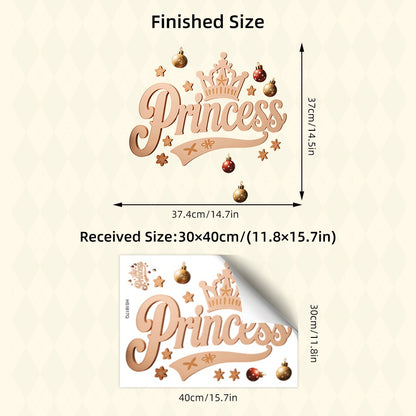 Festive Party Princess Crown Wall Art - Warm DIY Nursery Door & Wall Decor