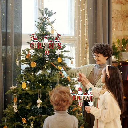 DIY Foldable Gnome Christmas Hanging Ornament - Festive Wall Decor