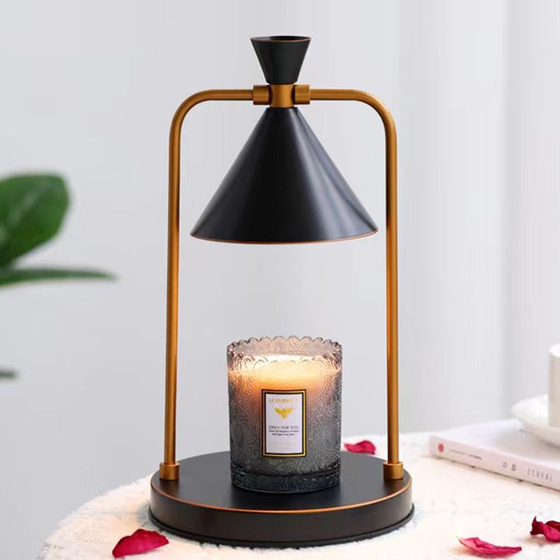 Retro Electric Candle Warmer Lamp – Dimmable Top-Down Wax Melter for Aromatherapy & Home Decor