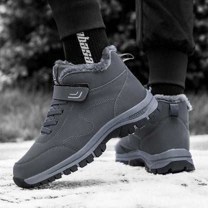 Premium Winter Snow Boots – Waterproof Anti-Slip Cotton Shoes with Warm Fleece Lining
