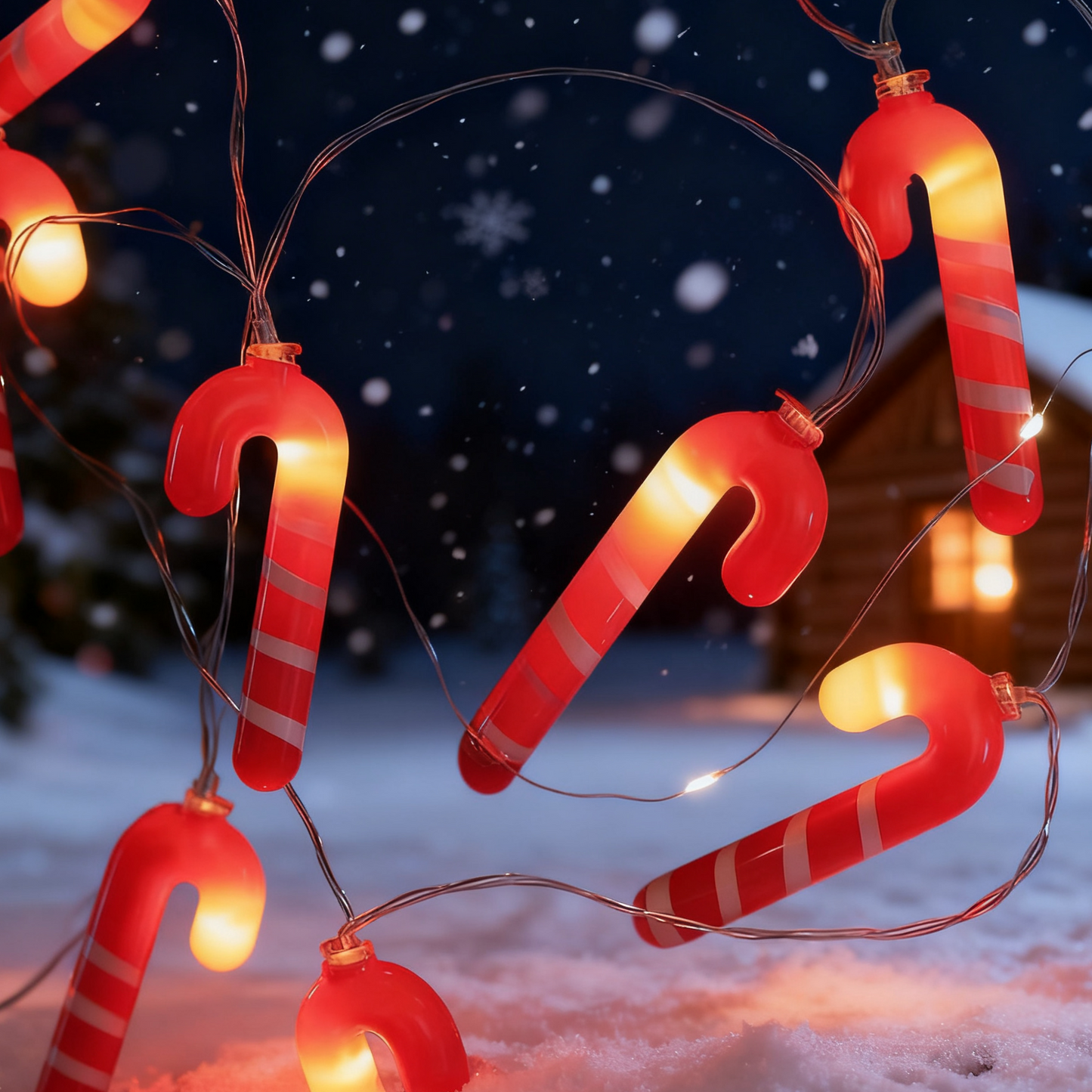 Candy Cane Christmas Lights - LED Fairy String Lights for Holiday Decor