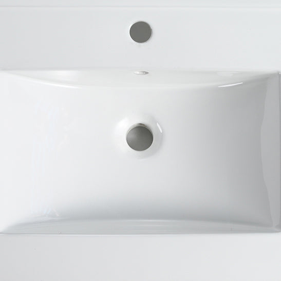 Compact Single Basin Vanity with Integrated Ceramic Sink