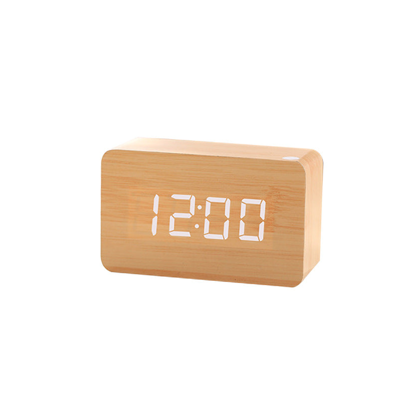 Modern Wooden LED Digital Desk Clock